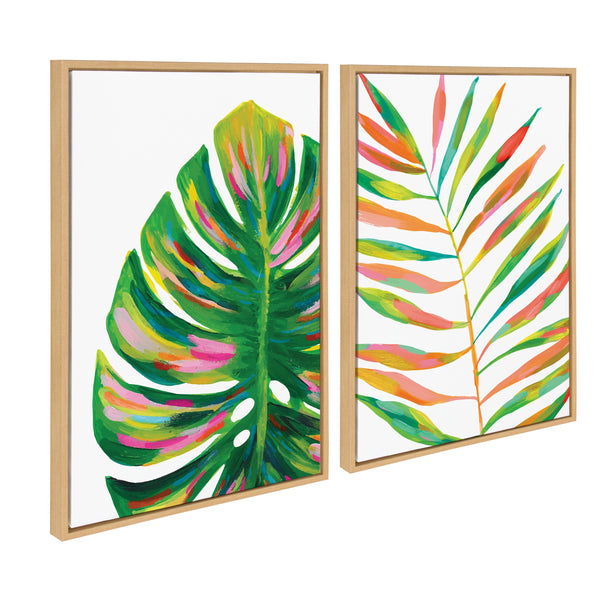 Veri Peri Mini Palm Leaf on Blush Bath Mat by Dominique Vari Art