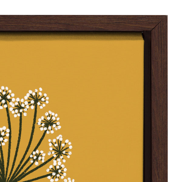 Kate and Laurel Sylvie Angelica Mustard Framed Canvas Wall Art by Maria  Filar, 24x24 Walnut Brown, Decorative Floral Art for Wall – kateandlaurel