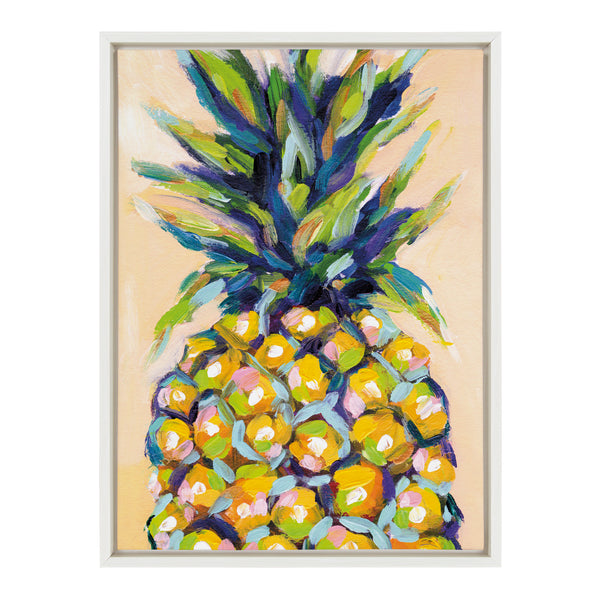 Kate and Laurel Sylvie Pineapple Study No Framed Canvas Wall Art by Rachel  Christopoulos, 18x24 White, Abstract Bright Fruit Art Wall Décor –  kateandlaurel