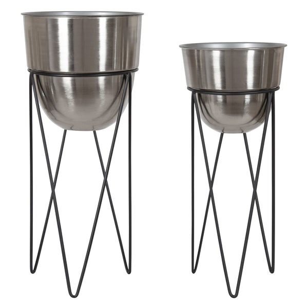 Mantua Round Metal Planter Set