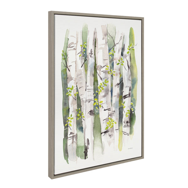 Kate and Laurel Sylvie Summer Birches Framed Canvas Wall Art by Patricia  Shaw, 23x33 Gray, Nature Art for Wall – kateandlaurel