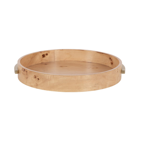 Burlock Round Tray with Handles