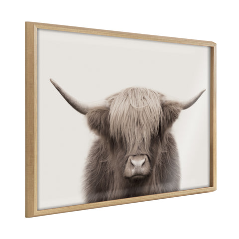 Blake Hey Dude Highland Cow Color Framed Printed Art by The Creative Bunch Studio