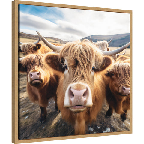 Funny Highland Cow Selfie by The Creative Bunch Studio