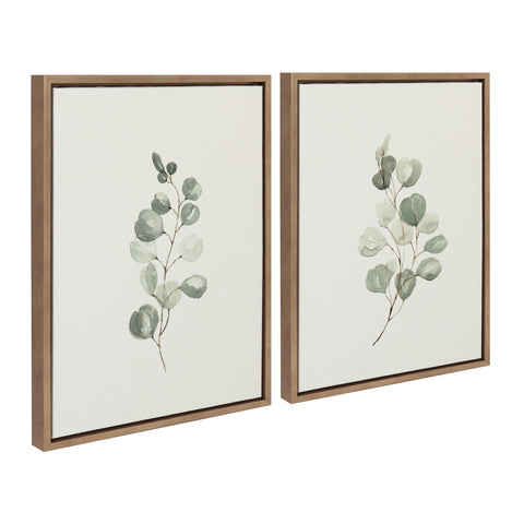 Sylvie Eucalyptus Framed Canvas Set by Maja Mitrovic of Makes My Day Happy