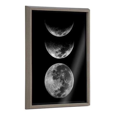 Blake Mod Moon It's Just a Phase Framed Printed Glass by The Creative Bunch Studio