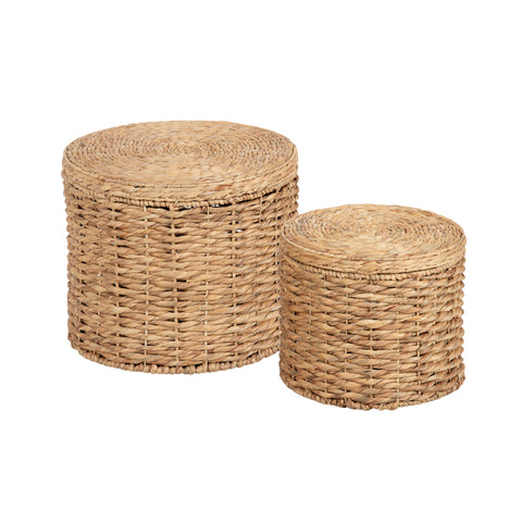 Halm Rattan Side Table Set