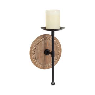 Letta Wood/Metal Sconce