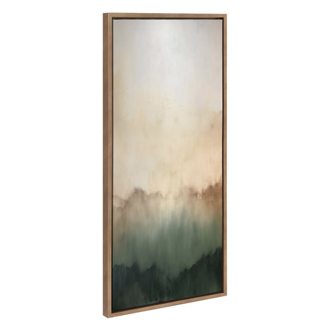 Sylvie Green Mountain Abstract I Framed Canvas by Amy Lighthall