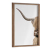 Blake Highland Cow Portrait Close Crop Vertical Framed Printed Glass by The Creative Bunch Studio