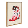 Sylvie Cowgirl Boots Framed Canvas by Tània García