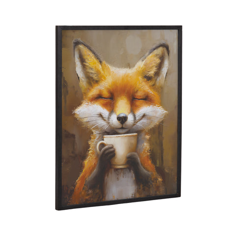 Gallery Happy Fox Traditional Coffee Tea Cup Print by The Creative Bunch Studio