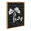 Sylvie Black White Bow Framed Canvas by Honey Island Studio