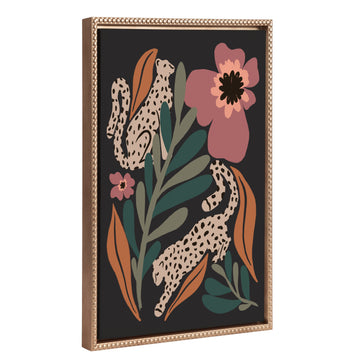 Sylvie Beaded Wild Garden Framed Canvas by Oris Eddu