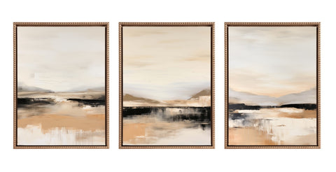 Sylvie Peaceful Landscape I, II and III Framed Canvas Art Set by Amy Lighthall