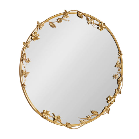 Rosella Floral Wall Mirror Metal