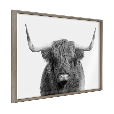 Blake Highland Cow Portrait Framed Printed Art by Amy Peterson Art Studio