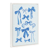 Sylvie Beaded Blue Bows Framed Canvas by Honey Island Studio