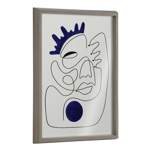 Blake El Ray Framed Printed Glass by Shatha Al Dafai