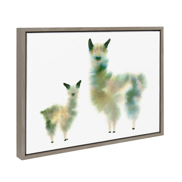 Sylvie Alpaca Fluffs Framed Canvas by Faryn Hughes