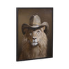 Gallery Lion Wearing a Western Cowboy Hat Print by The Creative Bunch Studio