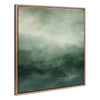 Sylvie Beaded Tonal Abstract Sage Green Framed Canvas by The Creative Bunch Studio