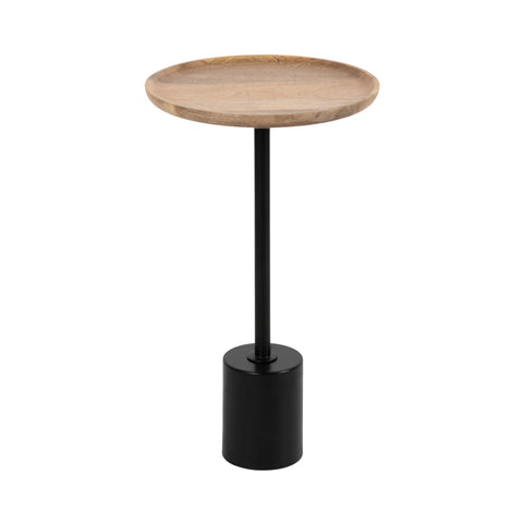 Xyler Wood and Metal Side Table