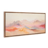 Sylvie Beaded Soft Pastel Mountain Abstract Framed Canvas by The Creative Bunch Studio