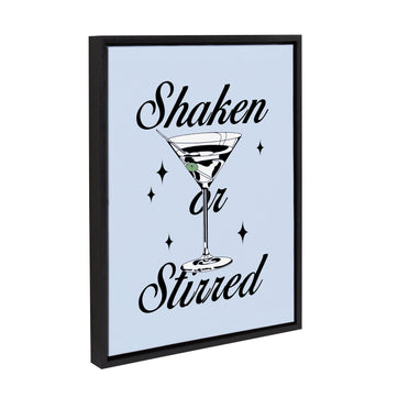 Sylvie Shaken or Stirred Blue Framed Canvas by Alli Standefer