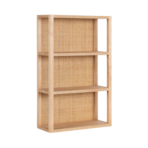 Ori Rattan/Wood Wall Shelf