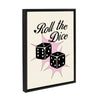 Sylvie Roll The Dice Pink Framed Canvas by Alli Standefer