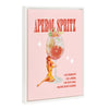 Sylvie Beaded Aperol Spritz Pinup Framed Canvas by Alli Standefer