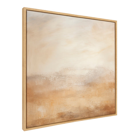 Sylvie Tonal Abstract Earthy Warm Framed Canvas by The Creative Bunch Studio