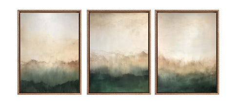 Sylvie Green Mountain Abstract I, II and III Framed Canvas Art Set by Amy Lighthall