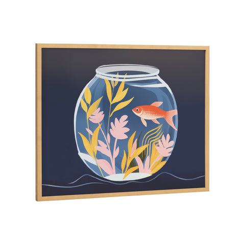 Gallery Pet Goldfish Cute Botanicals Fish Tank Print by The Creative Bunch Studio