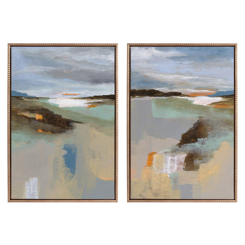 Sylvie Big Sur I and II Framed Canvas Art Set by Nikita Jariwala