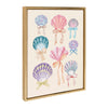 Sylvie Seashell Bows Framed Canvas by Honey Island Studio