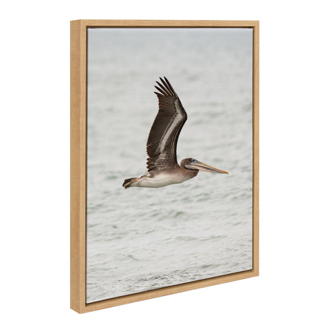 Sylvie Pelican No 1 Framed Canvas by Crystal Lynn Collins