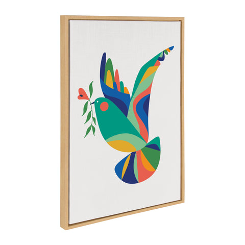 Sylvie Bird of Peace Framed Canvas by Rachel Lee of My Dream Wall