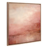 Sylvie Beaded Tonal Abstract Pink Beach Framed Canvas by The Creative Bunch Studio