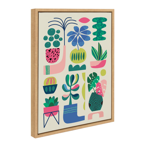 Sylvie Houseplants Framed Canvas by Rachel Lee