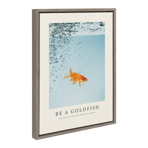 Sylvie Be a Goldfish Framed Canvas by The Creative Bunch Studio