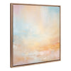 Sylvie Beaded Tonal Abstract Pastels Framed Canvas by The Creative Bunch Studio