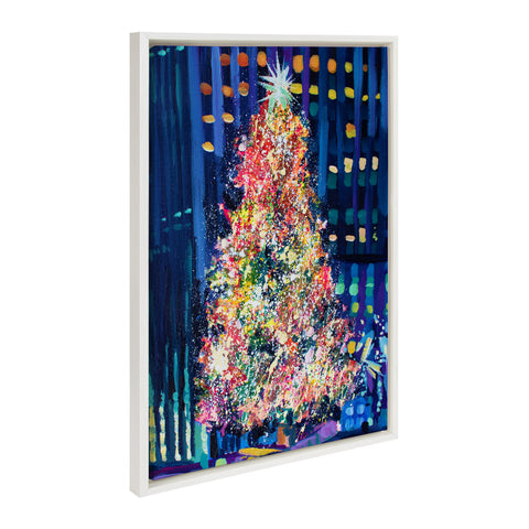 Sylvie Rockefeller Center Tree Framed Canvas by Rachel Christopoulos