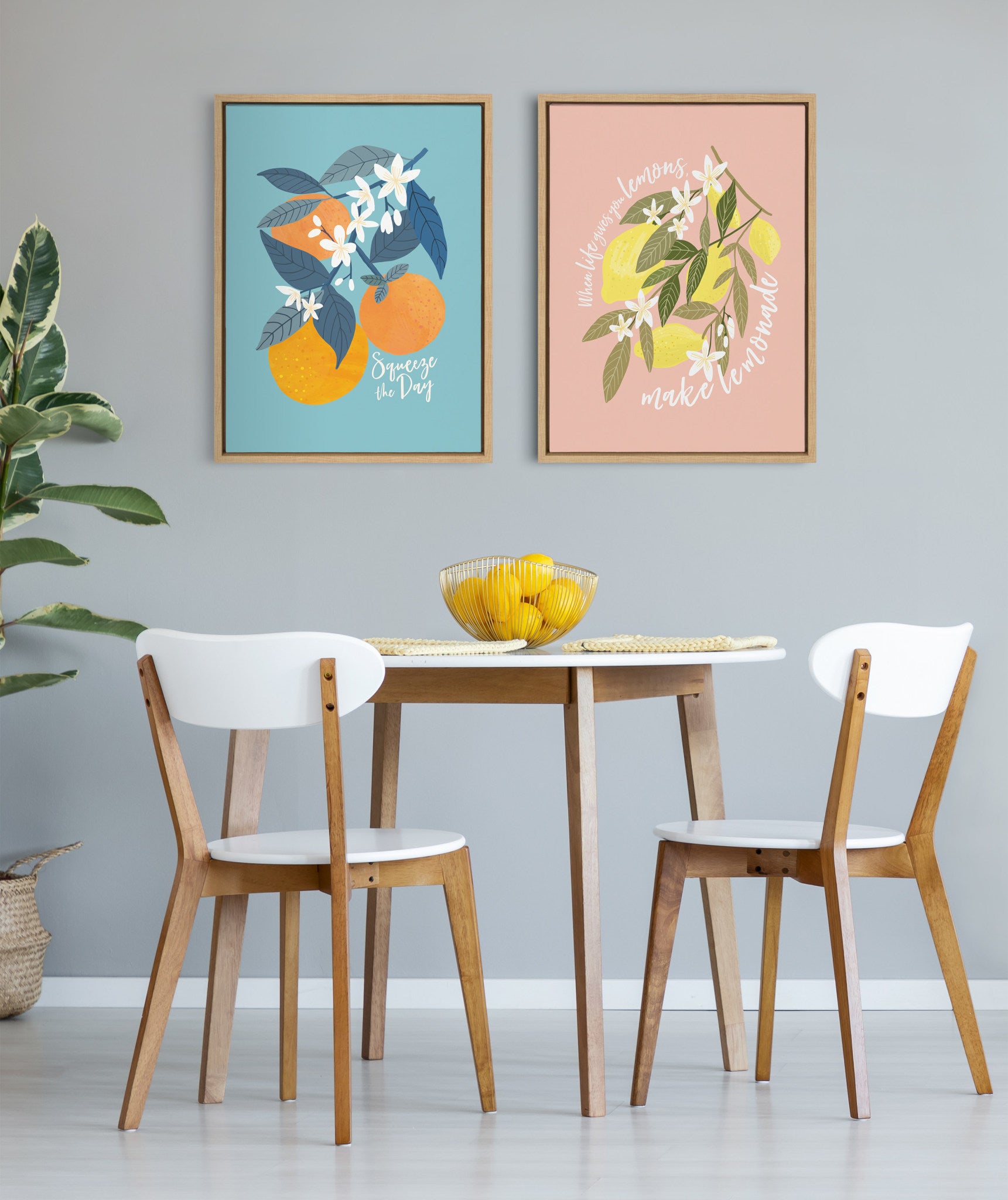 Sylvie 551 Oranges Framed Canvas by Mia Charro – kateandlaurel