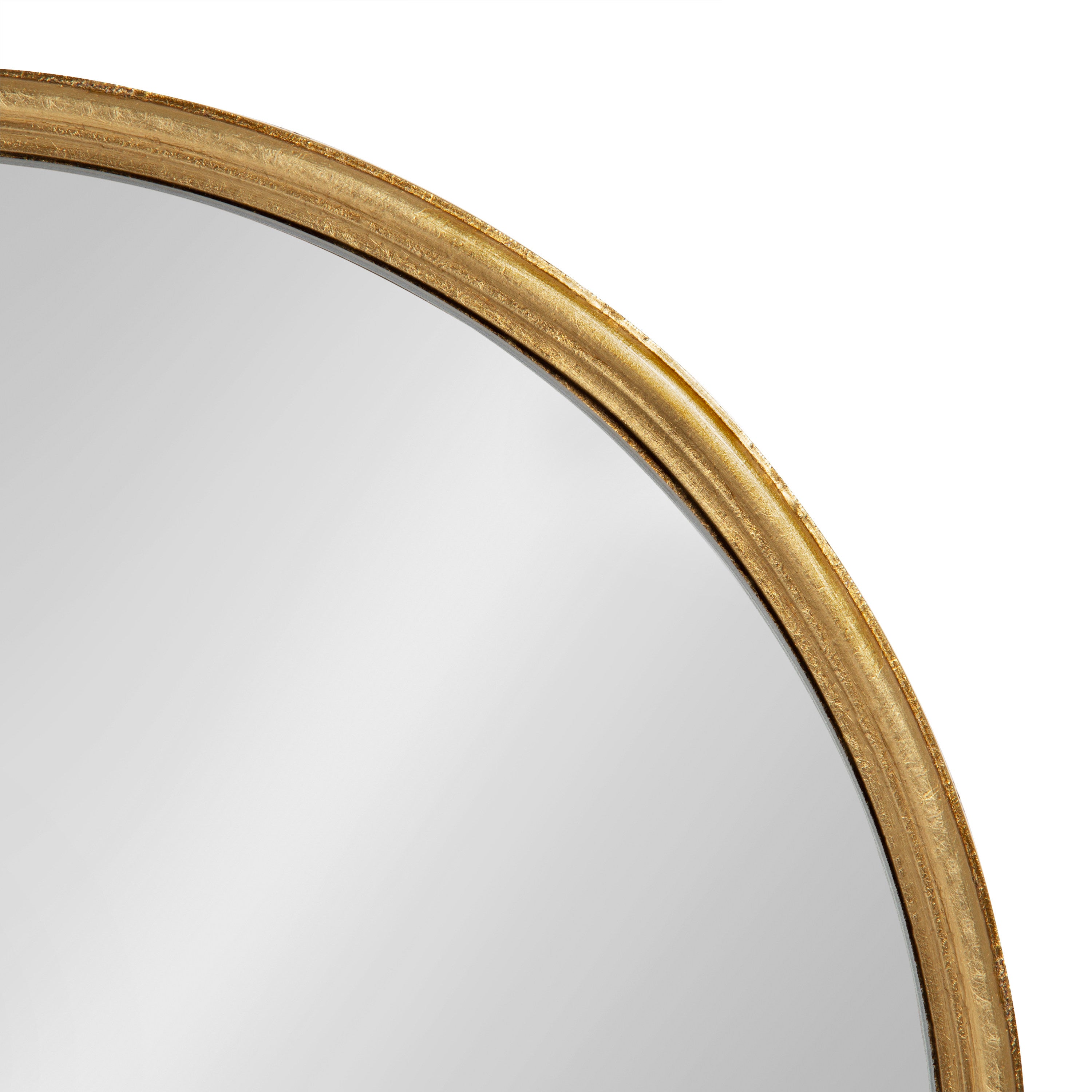 Kate and Laurel Caskill Modern Rounded Capsule Hanging Wall Mirror, 22 x  34, Gold, Glam Round Rectangular Narrow Mirror for Wall – kateandlaurel