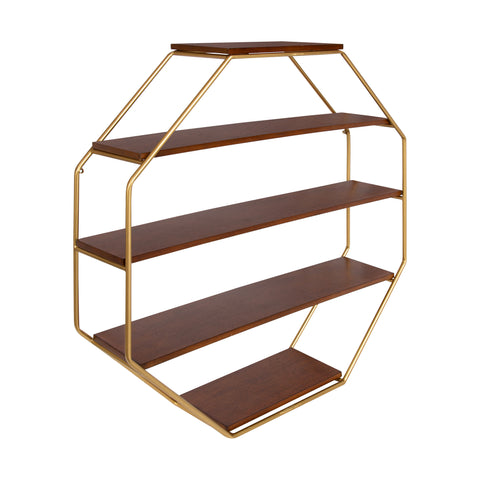 Lintz Octagon Floating Wall Shelf