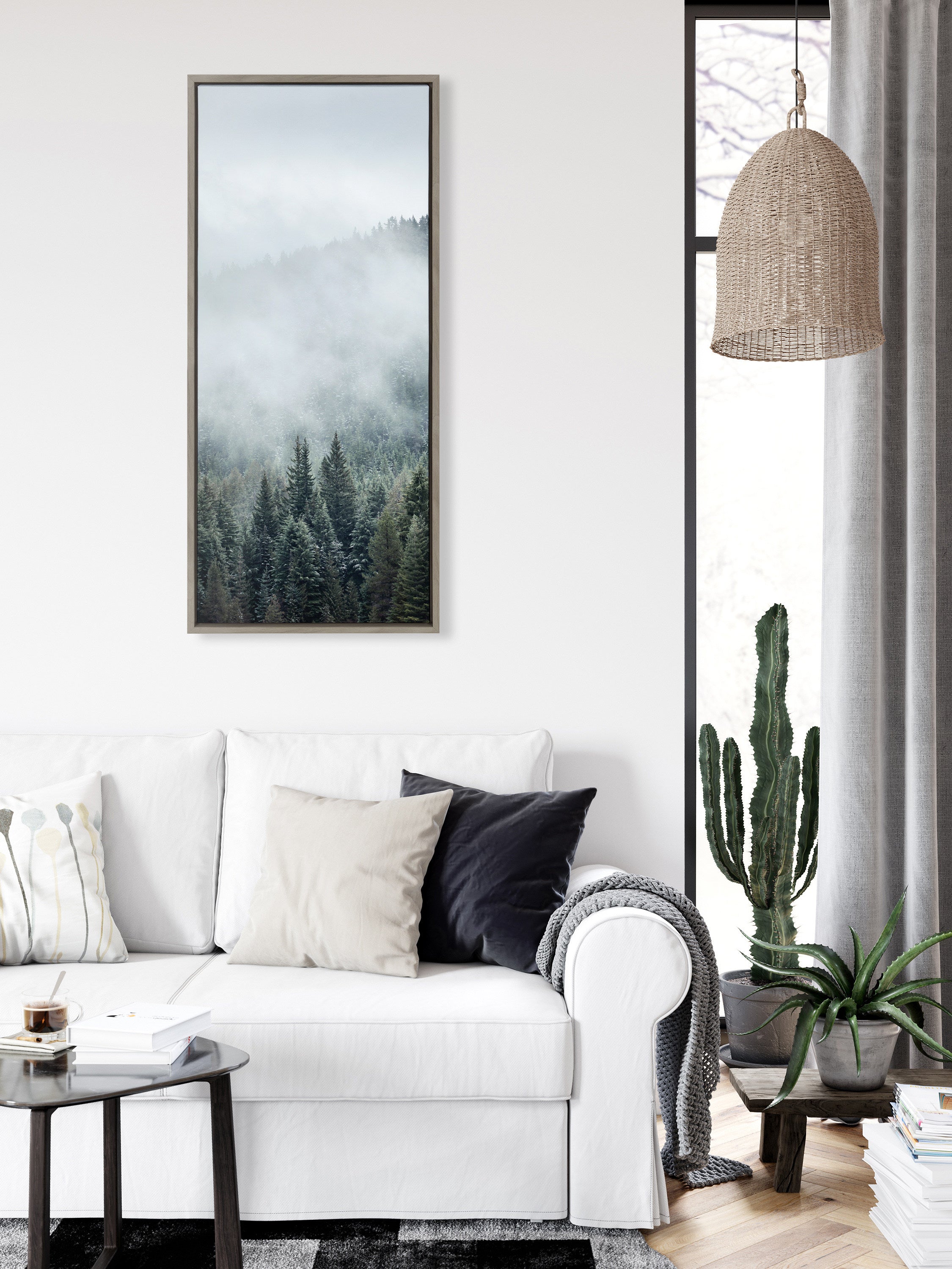 Kate and Laurel Sylvie Evergreen Dream Framed Canvas Wall Art by Emiko ...