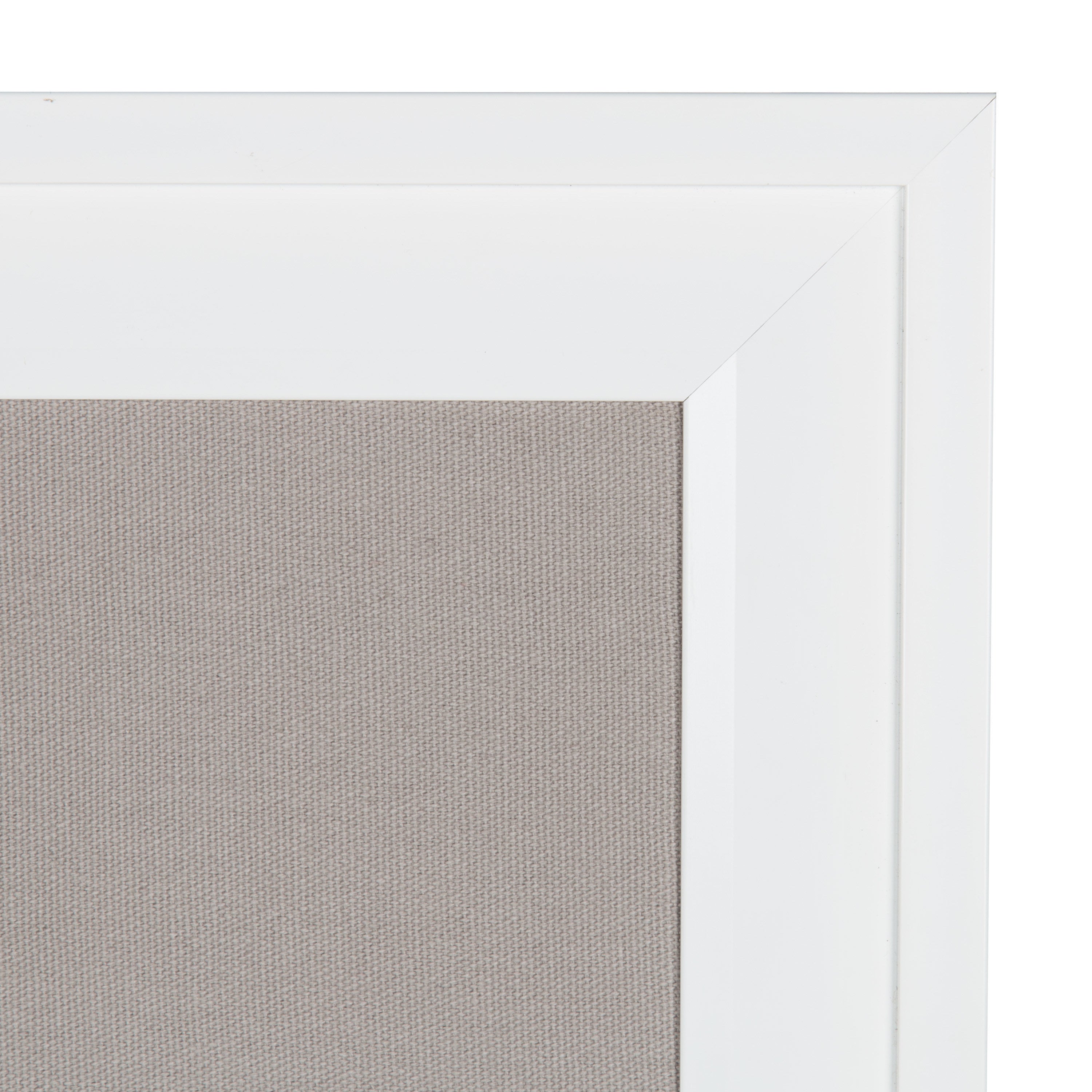 DesignOvation Bosc Transitional Framed Gray Fabric Pinboard, 27.5