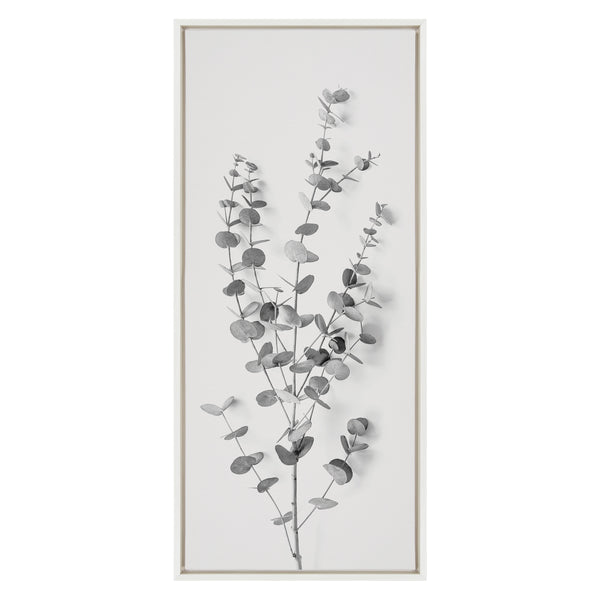 Kate and Laurel Sylvie Eucalyptus Botanical I Gray and Soft White ...